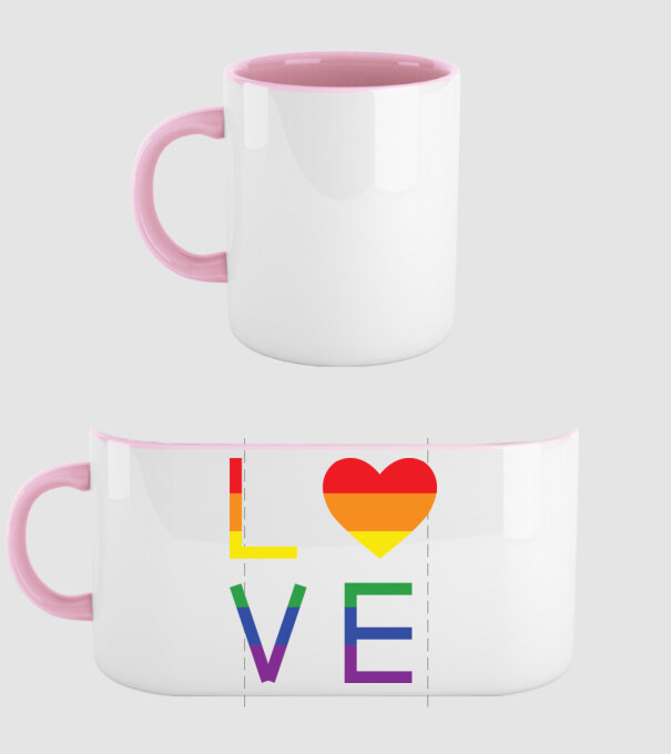 love lgbtq model roz deschis pe tricou