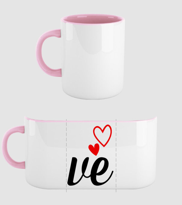 Cuplu LOVE model roz deschis pe tricou