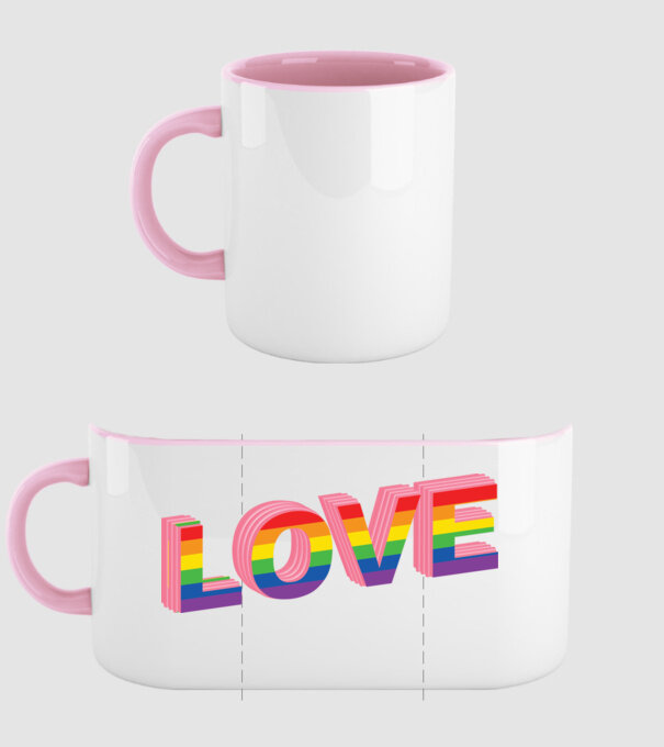 Love pride model roz deschis pe tricou