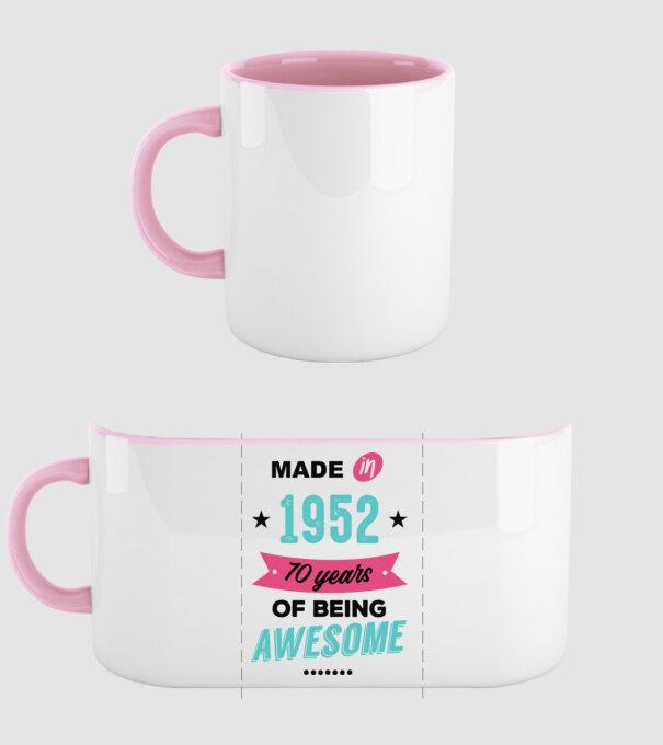MADE in 1952 model roz deschis pe tricou