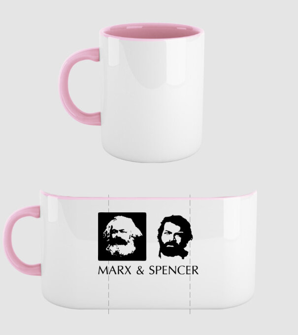 Marx és Bud Spencer model roz deschis pe tricou