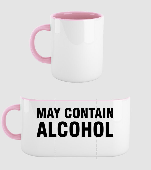 May contain alcohol model roz deschis pe tricou
