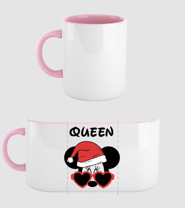 minnie santa queen model roz deschis pe tricou