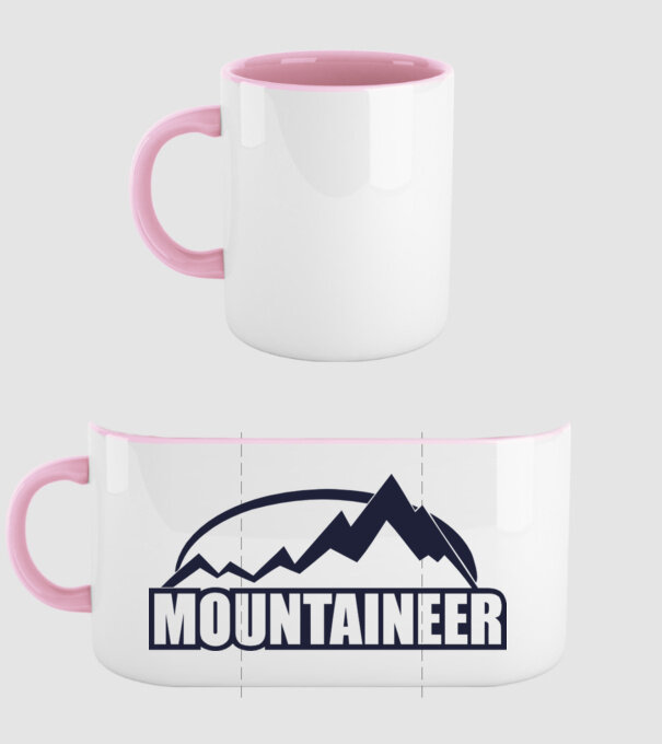 mountaineer model roz deschis pe tricou