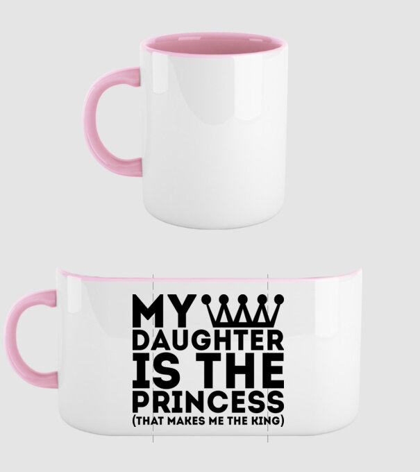 my daughter is the princess model roz deschis pe tricou