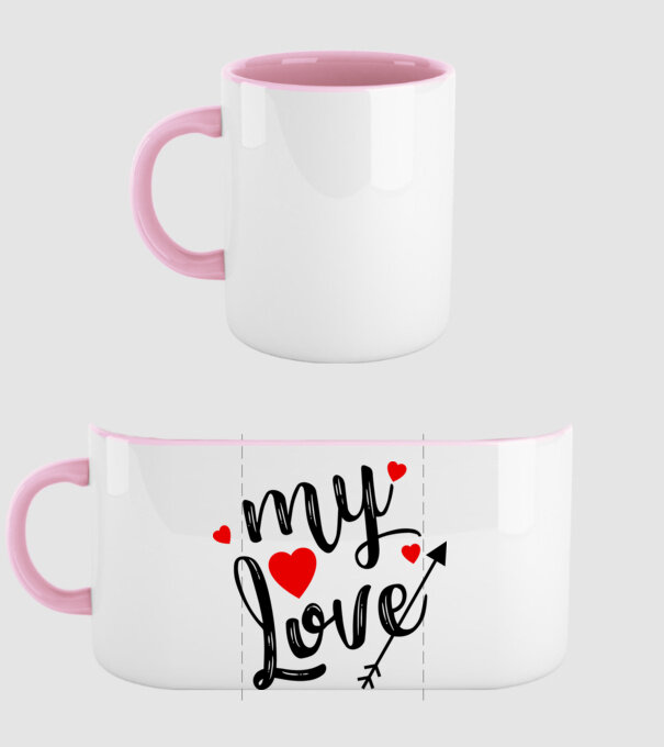My love model roz deschis pe tricou