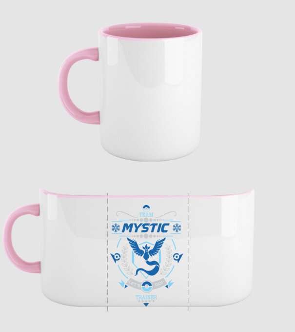 Mystic team model roz deschis pe tricou