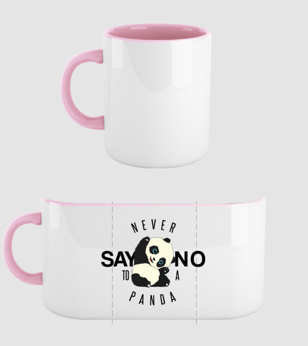Never say no model roz deschis pe tricou