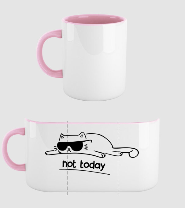 not today kitty model roz deschis pe tricou