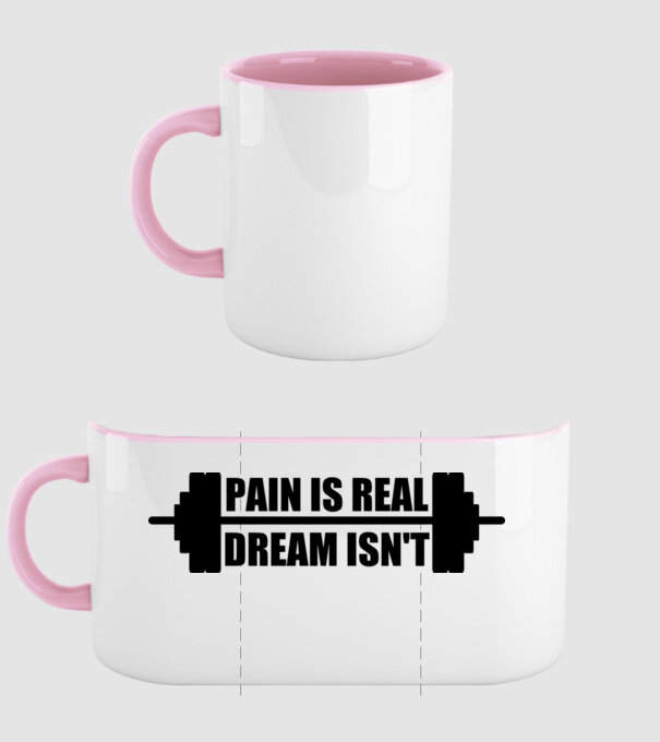 Pain is real model roz deschis pe tricou