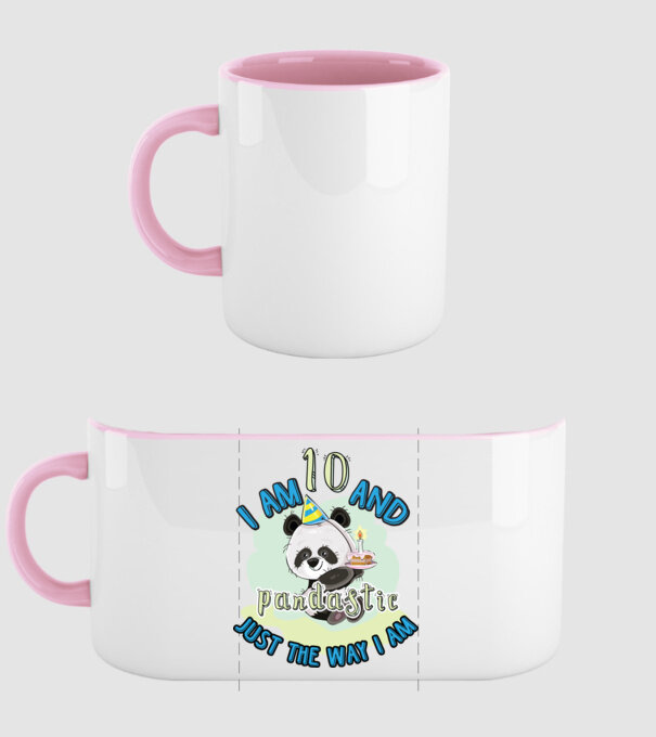 PANDASTIC 10 model roz deschis pe tricou