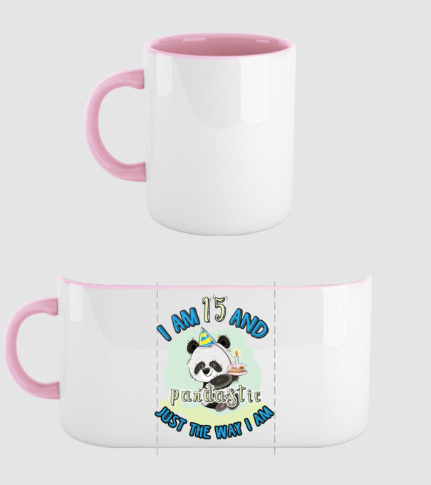 PANDASTIC 15 model roz deschis pe tricou