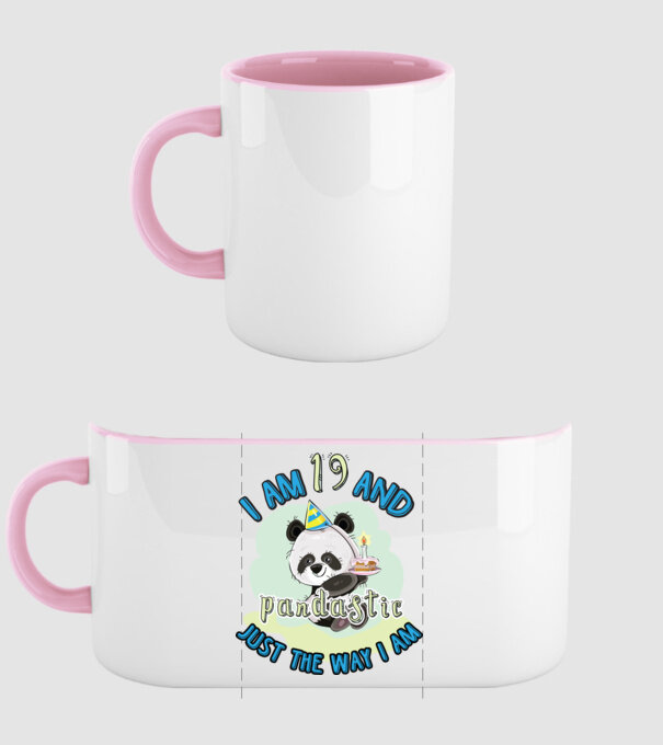 PANDASTIC 19 model roz deschis pe tricou