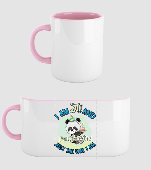 PANDASTIC 20 model roz deschis pe tricou