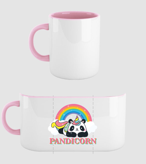 PANDICORN model roz deschis pe tricou