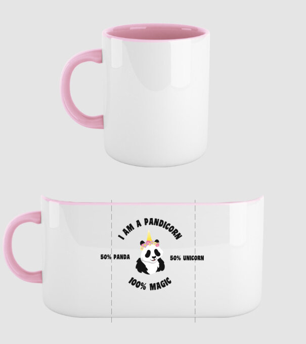 Pandicorn model roz deschis pe tricou