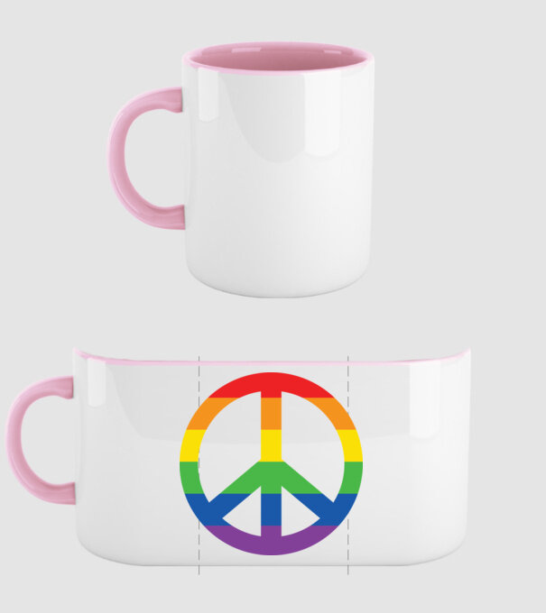 Peace pride model roz deschis pe tricou