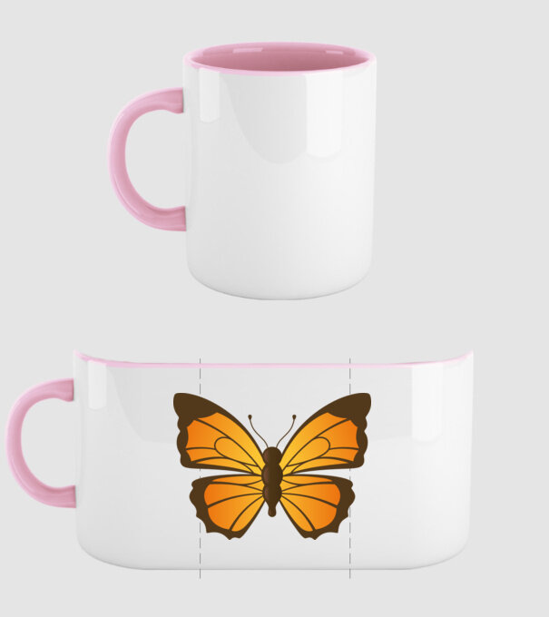 Butterfly model roz deschis pe tricou