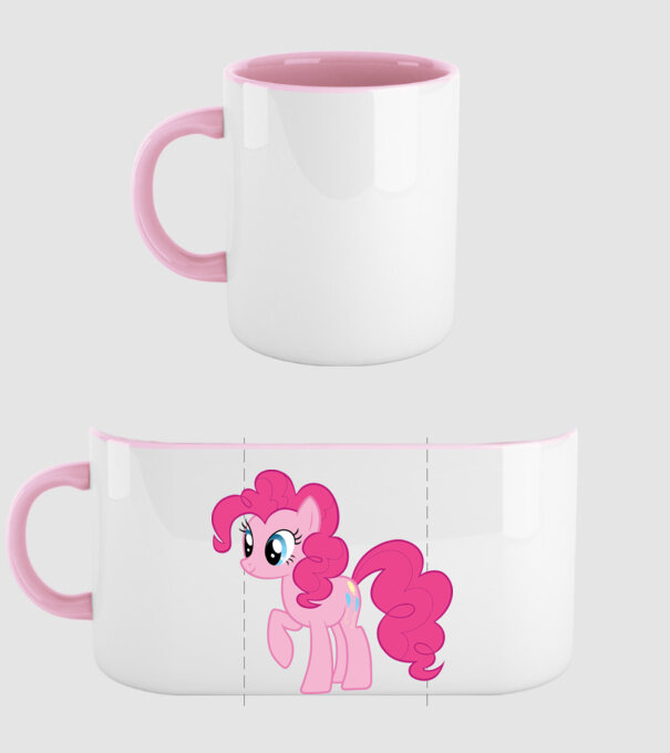 Pinkie Pie model roz deschis pe tricou