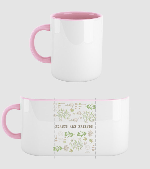 Plants are friends model roz deschis pe tricou