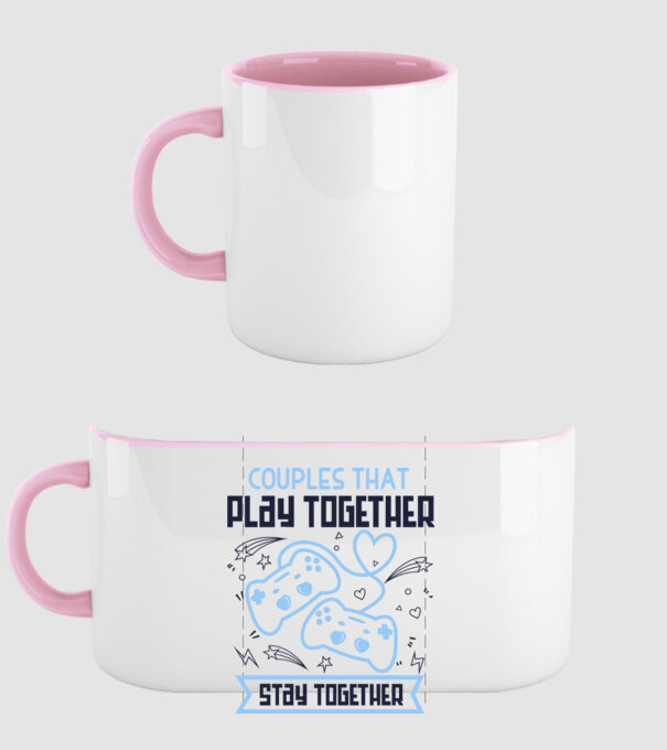 Play together model roz deschis pe tricou