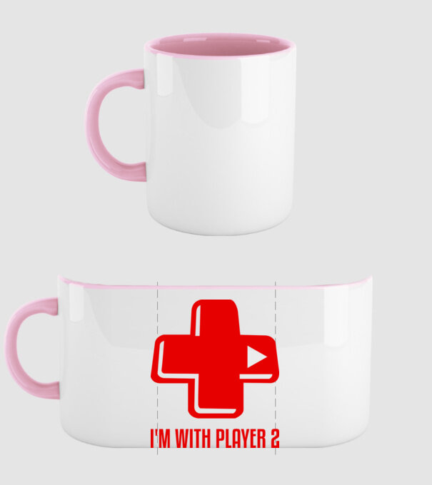 player 2 model roz deschis pe tricou