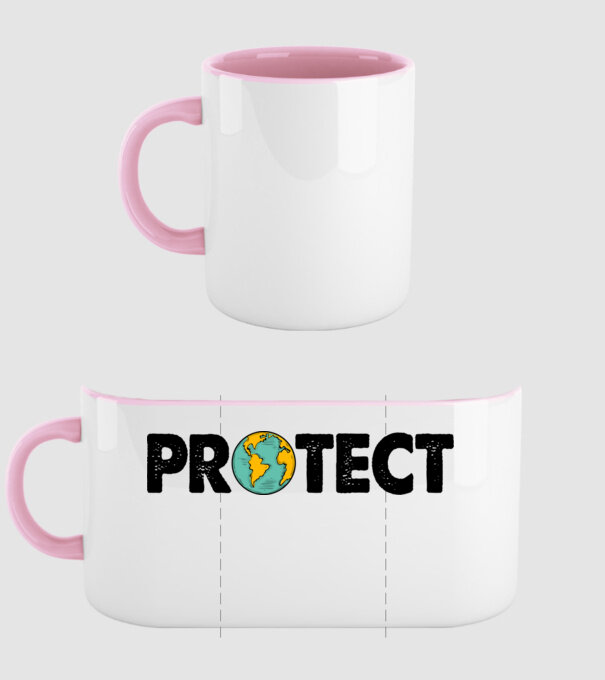 Protect earth model roz deschis pe tricou