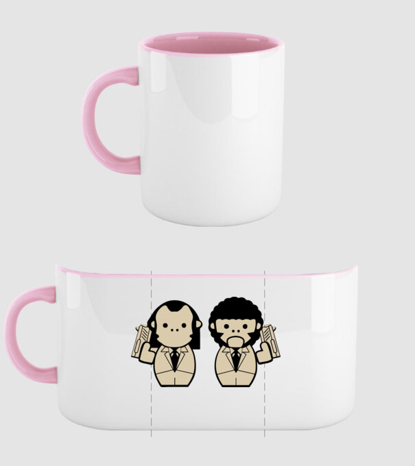 Pulp Fiction draw model roz deschis pe tricou