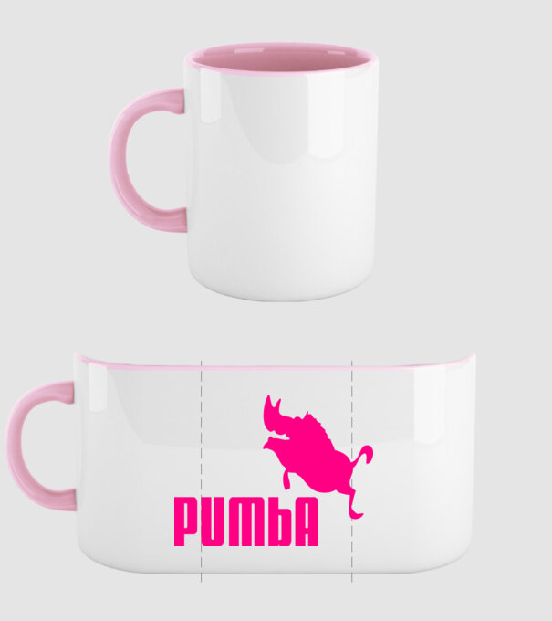 Pumba model roz deschis pe tricou