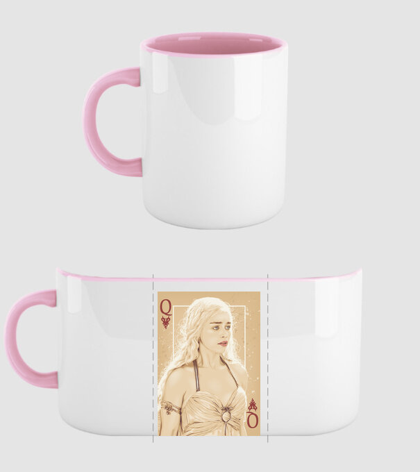 Queen Card model roz deschis pe tricou