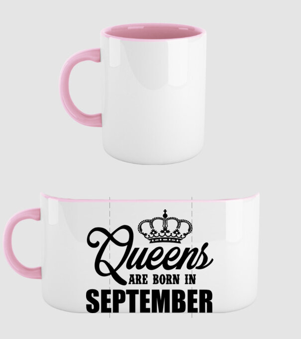 Queens are born in September model roz deschis pe tricou
