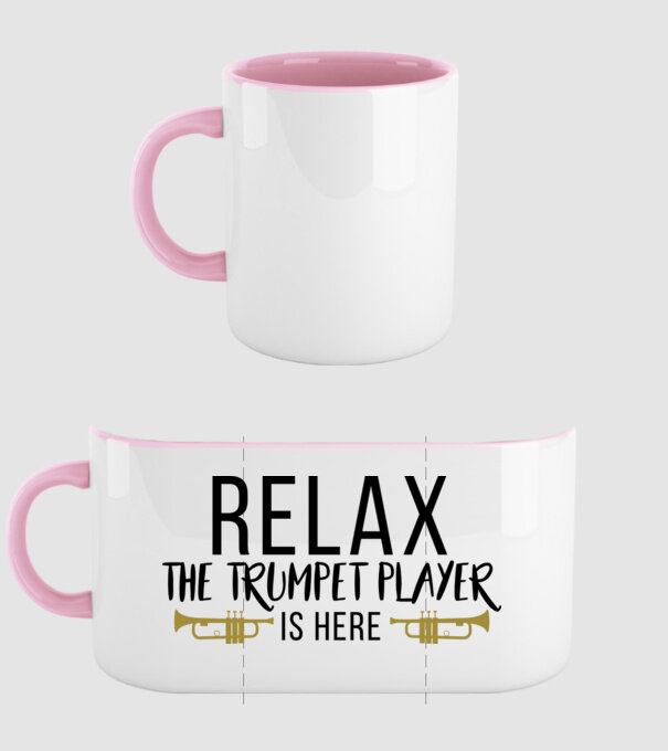 Relax the trumpet player is here model roz deschis pe tricou