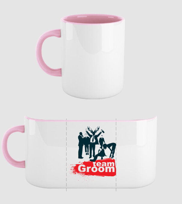 Reservoir Groom Team model roz deschis pe tricou