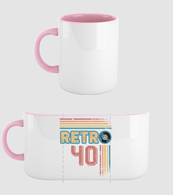 Retro 40 Birthday model roz deschis pe tricou