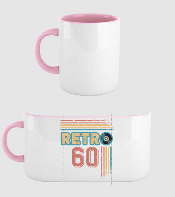 Retro 60 Birthday model roz deschis pe tricou
