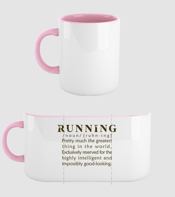 Running definition model roz deschis pe tricou
