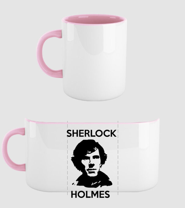Sherlock model roz deschis pe tricou