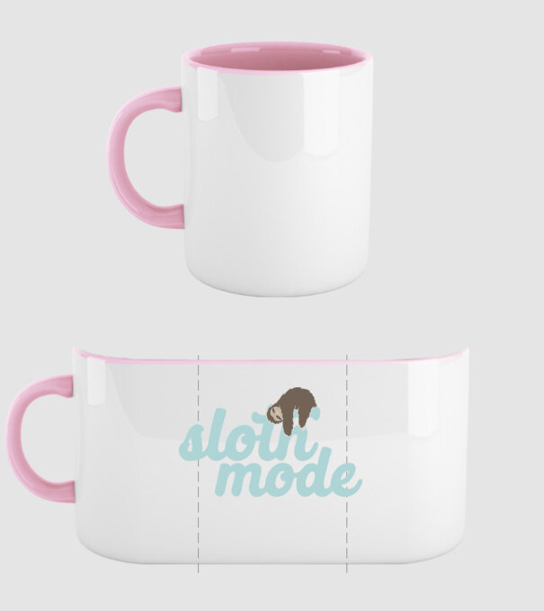 Sloth mode model roz deschis pe tricou