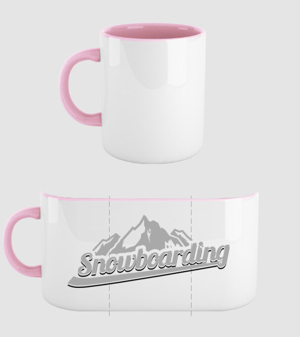 Snowboarding model roz deschis pe tricou