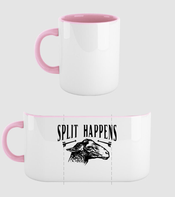 Split happens model roz deschis pe tricou