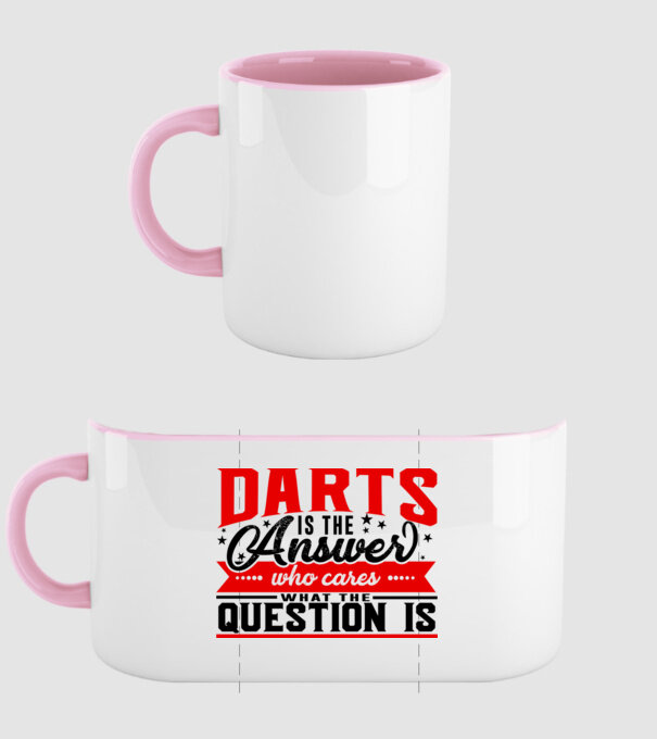 Sport is the answer DARTS model roz deschis pe tricou