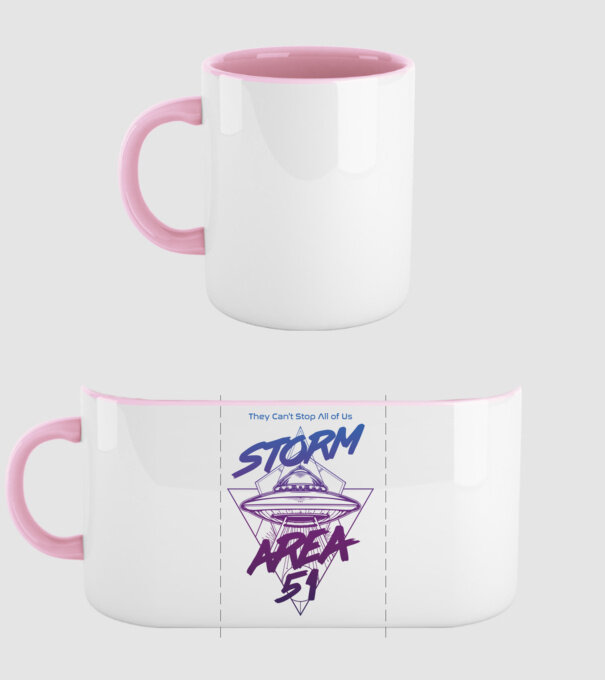 storm area 51 ufo purple model roz deschis pe tricou