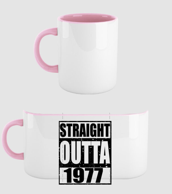 Straight Outta - 1977 model roz deschis pe tricou