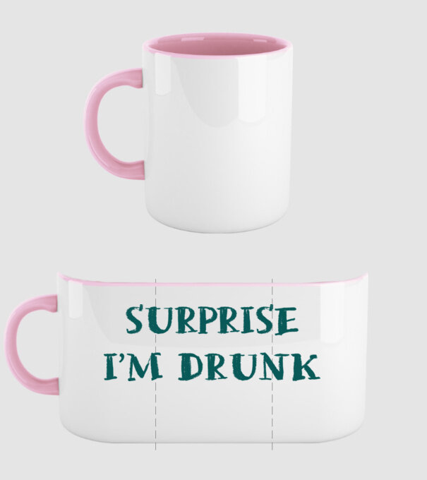Surprise im drunk model roz deschis pe tricou