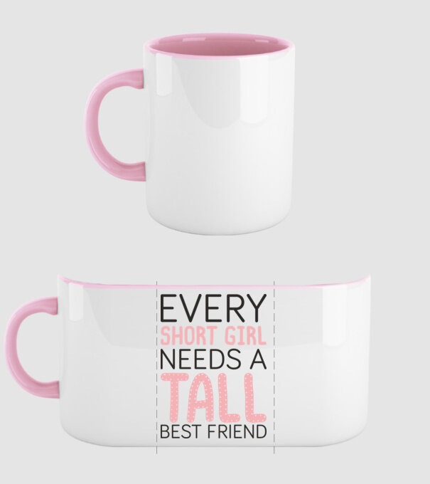 Tall Friend model roz deschis pe tricou
