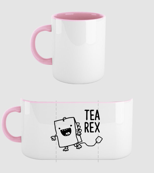 Tea rex model roz deschis pe tricou