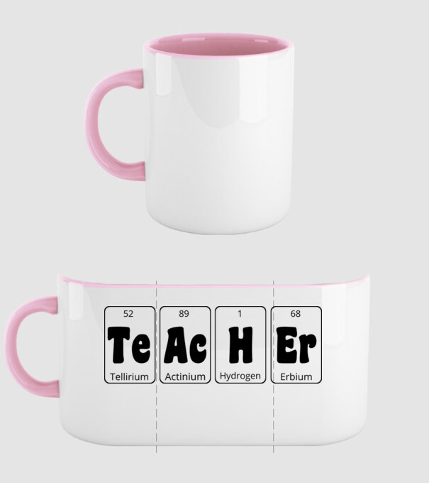 Teacher periodic model roz deschis pe tricou