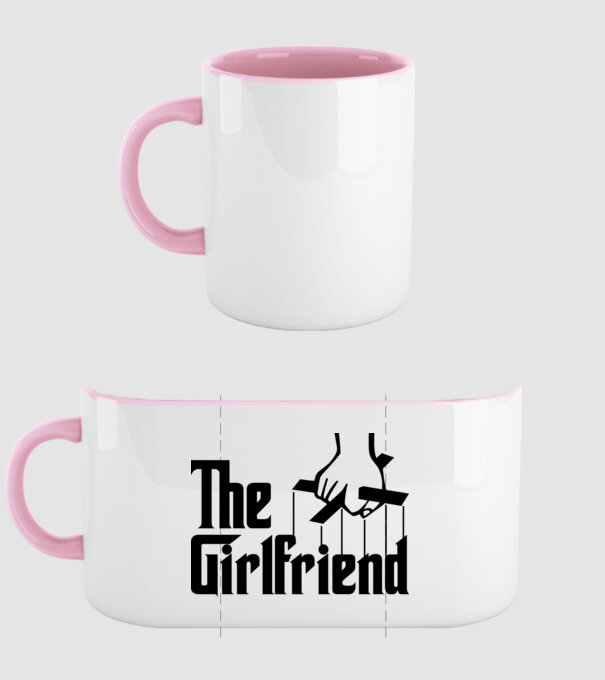 The girlfriend model roz deschis pe tricou