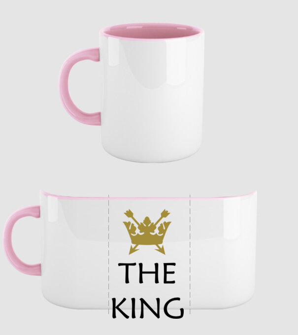 The King model roz deschis pe tricou