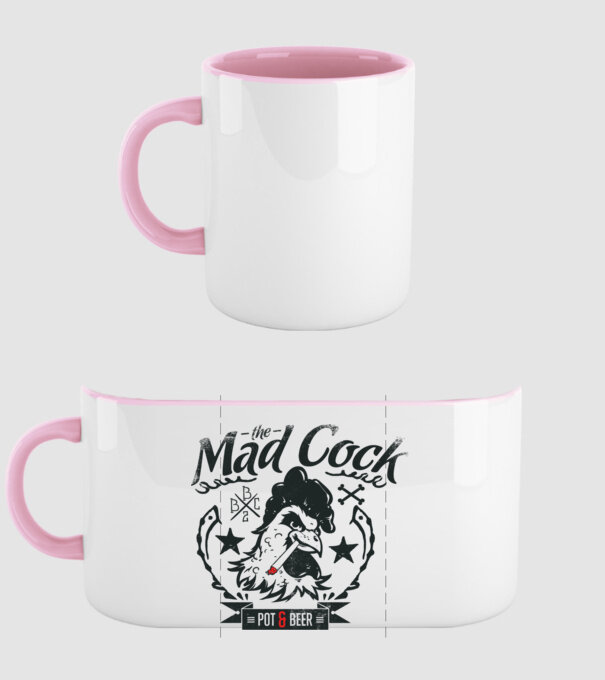 The Mad Cock model roz deschis pe tricou